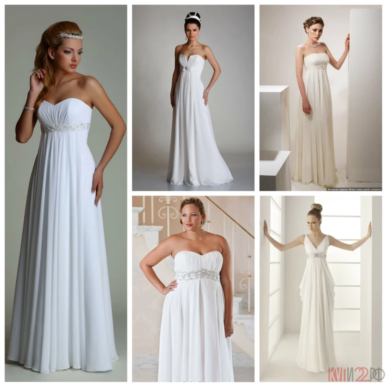 Свадебное платье силуэта Ампир в студии Tiana