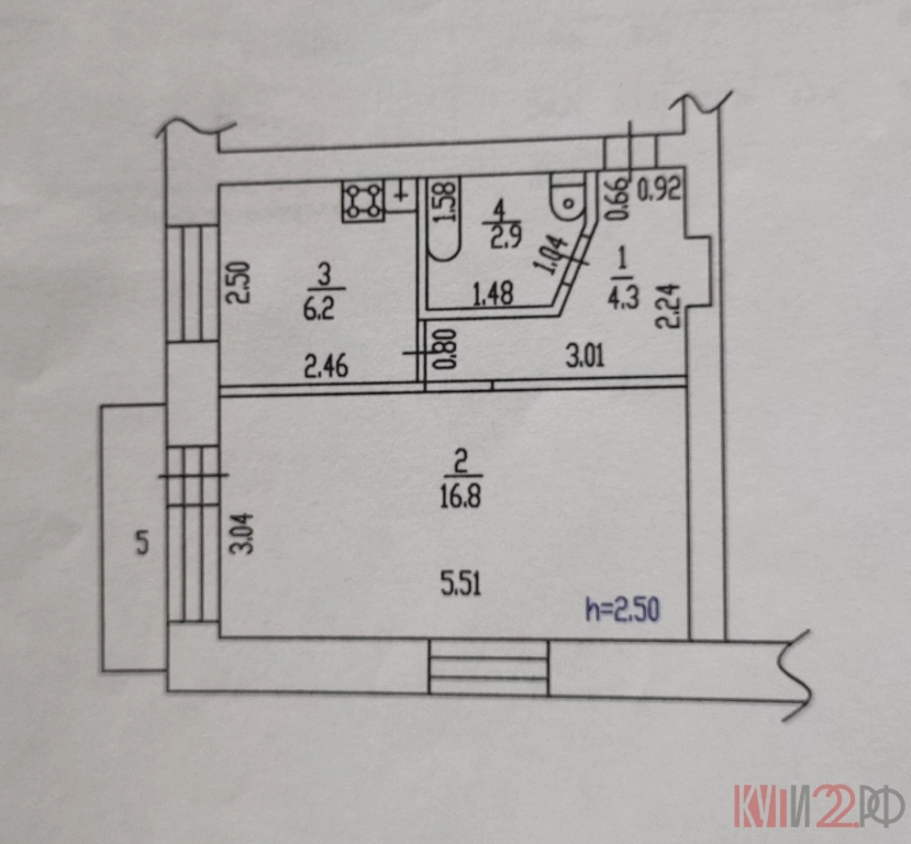 Квартира, 1 комната, 30.2 м², Агент
